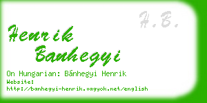 henrik banhegyi business card
